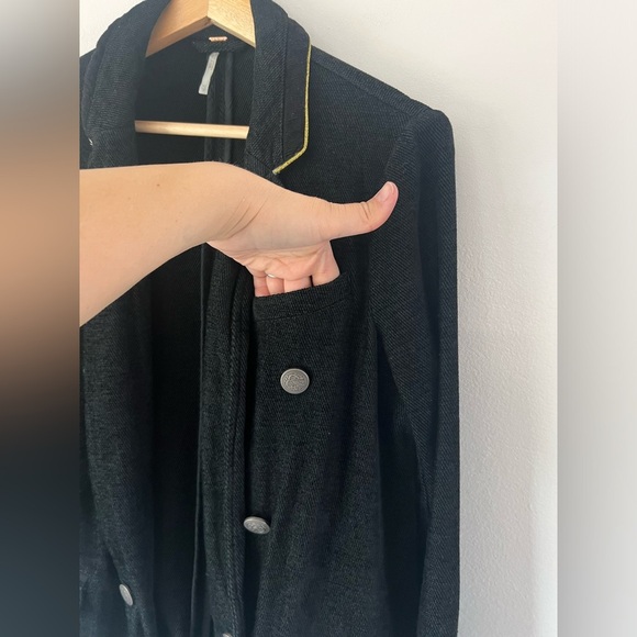 Free People Black Double-Breasted Blazer - Picture 8 of 13